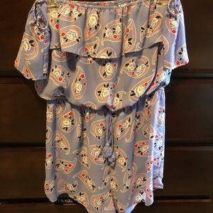 Purple Patterned Romper